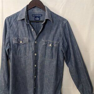 Old Navy Women's Denim Button Down Shirt Size SP